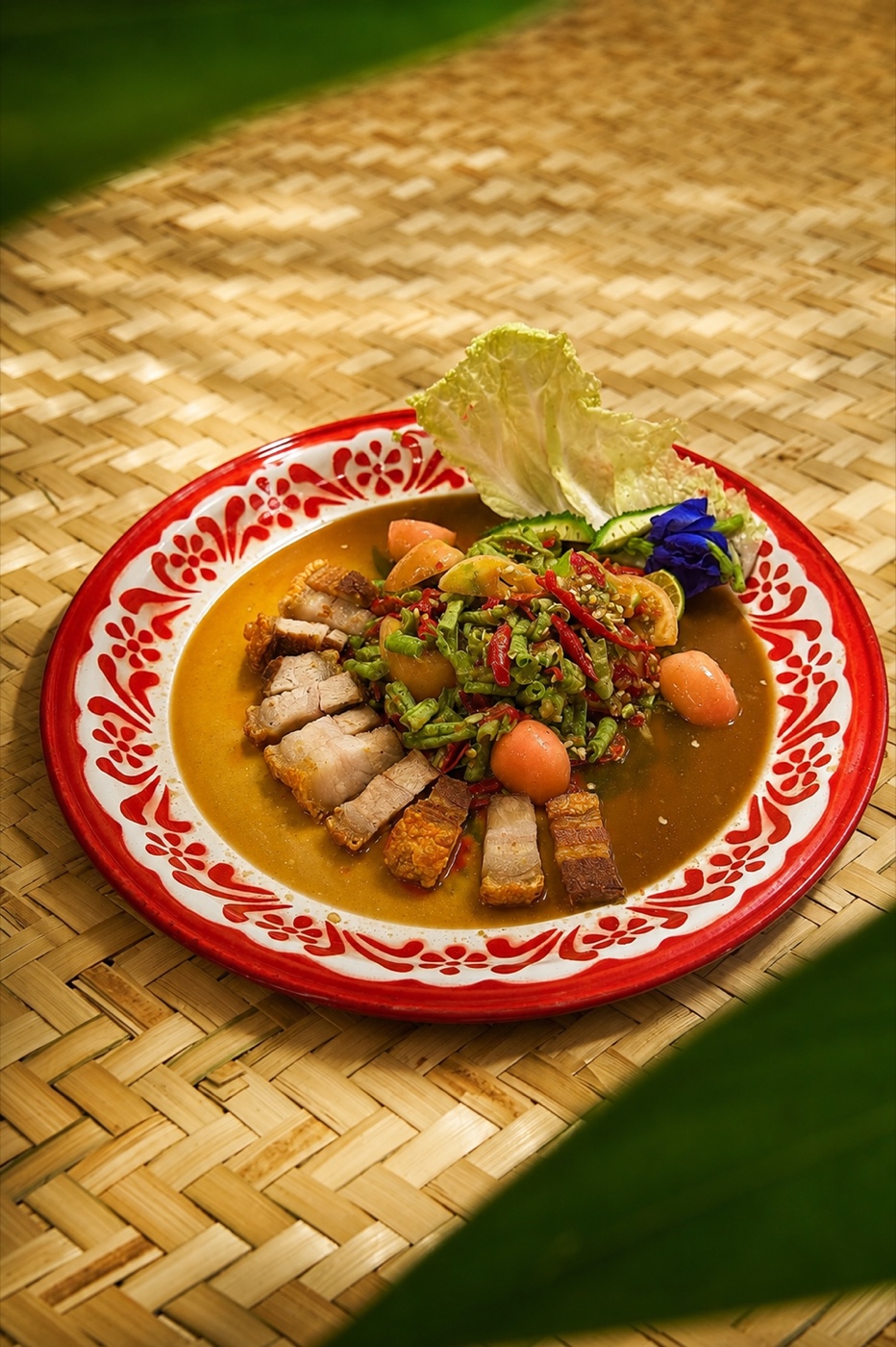 ตำถั่วหมูกรอบ